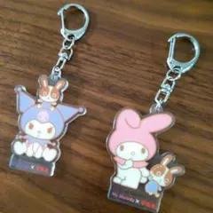 新品★宇佐美×サンリオコラボ アクリルキーホルダー マイメロ クロミ