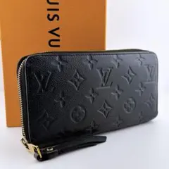 【美品】ルイヴィトン モノグラム アンプラント ジッピーウォレット 黒