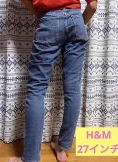 H&M スキニーデニムパンツ　27インチ　ワケアリ