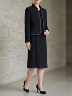 東京ソワールSocial timeブラックフォーマルジャケット・ワンピースセット