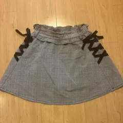 ALGY アルジー　グレー チェックスカート　130cm インパン付き