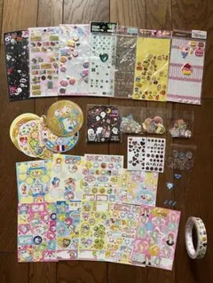 平成レトロ 当時物 シールフレーク ぷくぷくあわわちゃん 音符シール