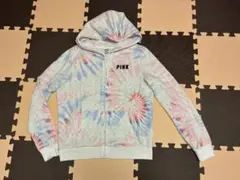 ビクトリアシークレット ピンク パーカー M ラインストーン タイダイ柄のサムネイル