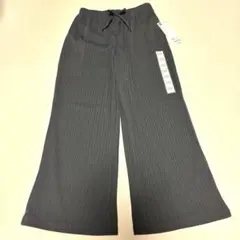 GUリブプルオン ワイドフレアパンツ