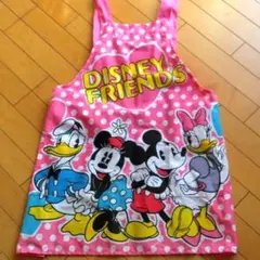 ディズニーエプロン　1980年代　保育士　ミッキー　ミニー　ドナルド　デージー