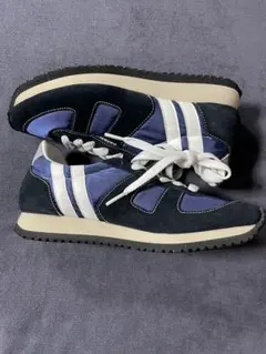 新品❣️BALLY パテントレザー スニーカー 黒 ネイビー 24.0 保存袋付属 新品❣️BALLY パテントレザー スニーカー 黒 ネイビー 24.0 保存袋