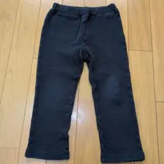 ブラック リブ編みキッズパンツ