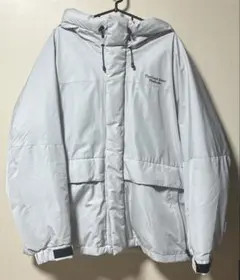 フード着きジャケット　ライトグレー　中綿