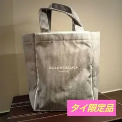 DEAN & DELUCA コーデュロイ トートバッグ　グレイ　XS