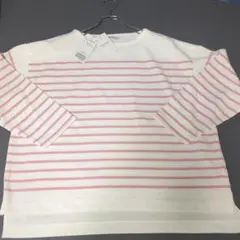 【新品】SIMPLICITE　ベイクルーズ　ボーダー　桜色　ゆったり大きめ