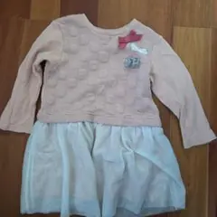 ドット柄ワンピース リボン付き☆シューラルー☆100サイズ