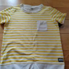 HELLY HANSEN キッズ ボーダーTシャツ イエロー 140