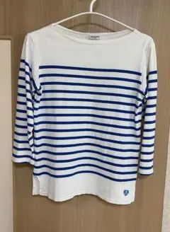 ORCIVAL オーシバル 青　ボーダー 長袖 カットソー　8部袖