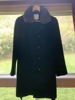 KUMIKYOKU ファー付きブラックコート サイズ2