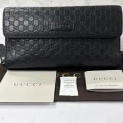 新品同様‼️ グッチ　GUCCI 財布　長財布　マイクロGG ラウンドファスナー