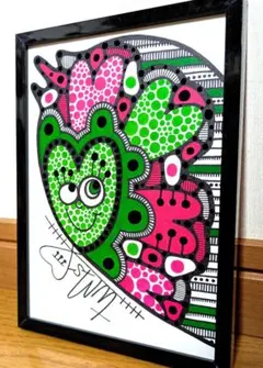 k*o様 ２L額付き　アート　オリジナルアート　イラスト　原画　ペン画　アクリル