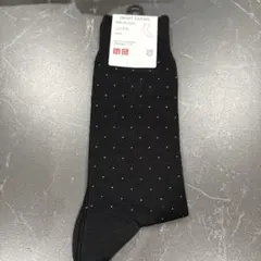 ブラックドット柄ソックス MEN25-27㎝