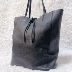 【極美品】マーロンフィレンツェ トートバッグ　カウレザー シボ革 A4収納 黒