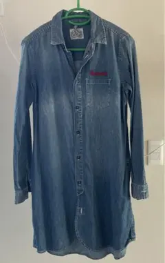 デニム 長袖ワンピース