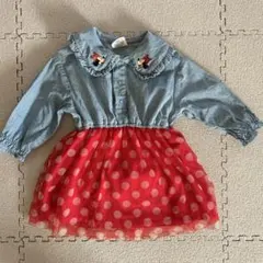 ミニーマウス デニムワンピース 80cm