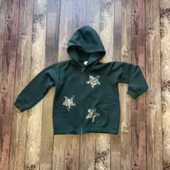 Zara Kids 122 フード付きパーカー 7歳 ダークグリーン