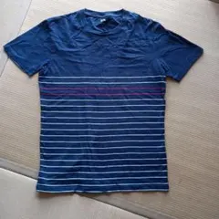 UNIQLO ネイビー ストライプ Tシャツ M