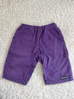 BREEZE 紫と赤のストライプ ハーフパンツ 130