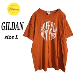 GILDAN ショートスリーブ プリントTシャツ 半袖 オレンジ メンズ L