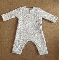 プチバトー ☆花柄ロンパース☆6m70センチ☆中綿