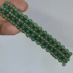 012212 インド翡翠　ヘアクリップ　バレッタ　髪飾り　かんざし