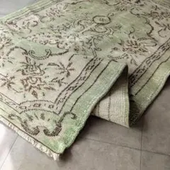 No.53 ヴィンテージラグ　M　トルコ　マット turkish rug No.53 ヴィンテージラグ M トルコ マット turkish rug - メルカリ