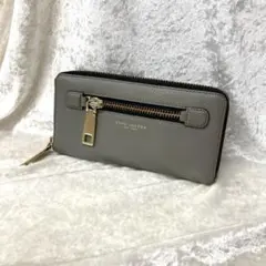 【MARC JACOBS】レザー長財布 グレー ゴールド金具のサムネイル