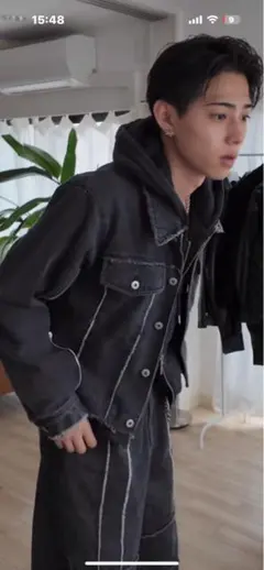 Jent Louis ブラックデニムジャケット