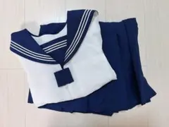 学生制服風 セーラー服コスプレ 上下セット ネイビー XL