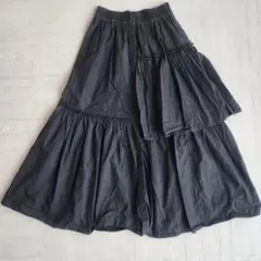 【Chico 】ランダムティアード ロングスカート 黒