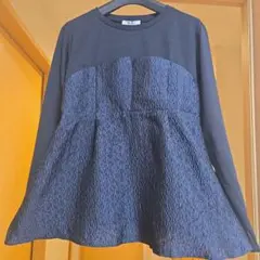 新品　オペークドットクリップ　ジャカードビスチェドッキングトップス