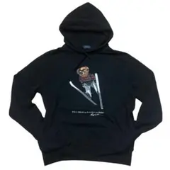 美品 ラルフローレン 近年モデル ポロベア スキーベア フーデットスウェット 黒