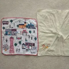 familiar タオルハンカチ 街並みデザイン