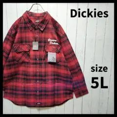 【Dickies】 チェックシャツ　長袖　レギュラーカラー　タグ付き