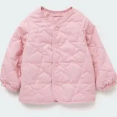 ユニクロ　キルトパデッドカーディガン　ピンク