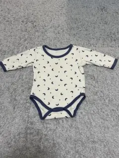 月模様 長袖ロンパース 70cm