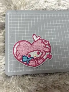 ピアノちゃん　ハートワッペン　ピアノ　新品