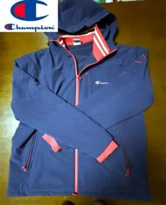 送料無料/美品　Champion フード付きジャケット ネイビー/レッド
