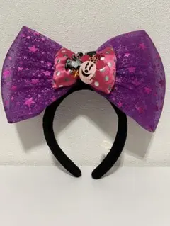 ⭐︎中古美品⭐︎ミニーマウス 大きなリボンカチューシャ ⭐︎ハロウィーン⭐︎