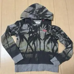 TOMMY フードジップパーカー S トミーヒルフィガー グレー トレーナー