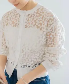 IÉNA イエナ　花柄レース カーディガンのサムネイル