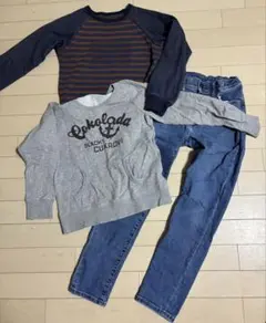 トレーナー、ジーンズセット　120cm.140cm