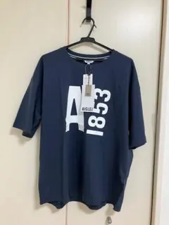 AIGLE プリントTシャツ ネイビー 004