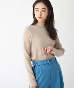 オペークドットクリップ ケーブルニット