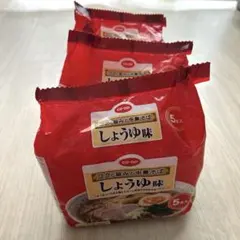 コープ しゅうゆラーメン 袋麺(５食パック×3袋)合計15袋のサムネイル